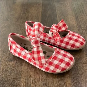 Livie &amp; Luca Red Gingham with Bows size 12