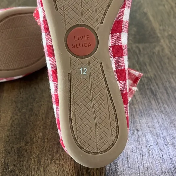 Livie &amp; Luca Red Gingham with Bows size 12