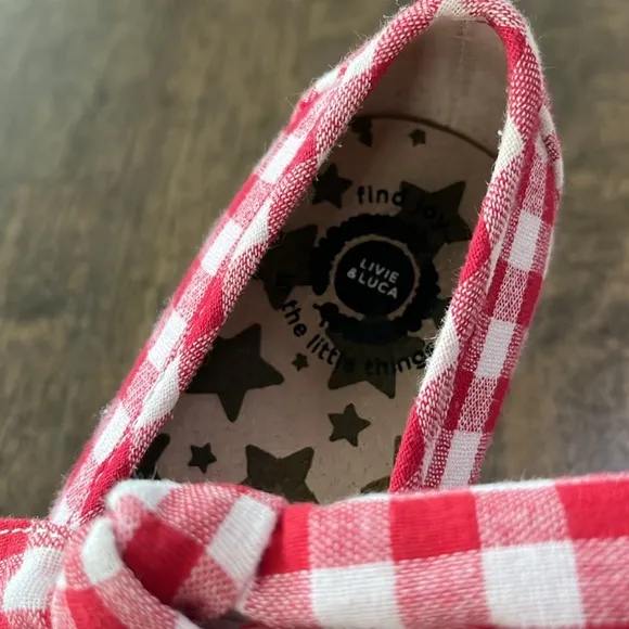 Livie &amp; Luca Red Gingham with Bows size 12