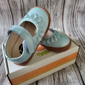 Livie and Luca Classic Ruche Mary Jane Sandals Blue Shimmer