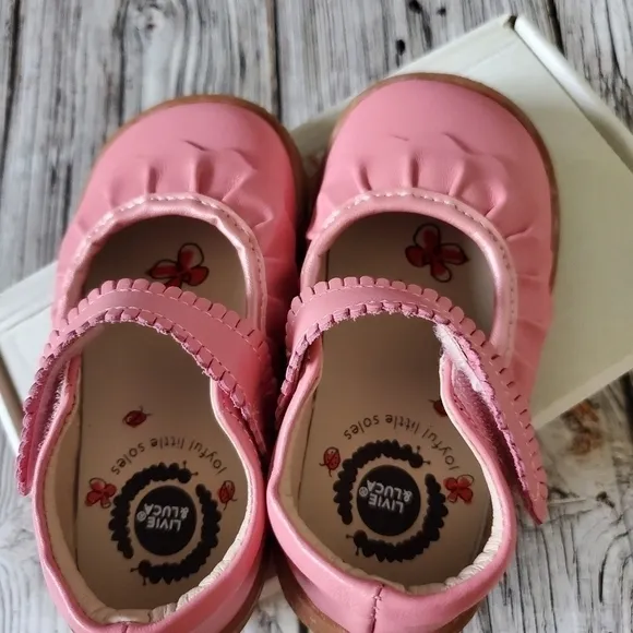 Livie and Luca Ruche Sandals Pink Shimmer Color NIB