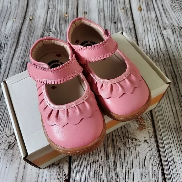 Livie and Luca Ruche Sandals Pink Shimmer Color NIB