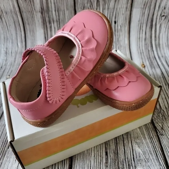 Livie and Luca Ruche Sandals Pink Shimmer Color NIB
