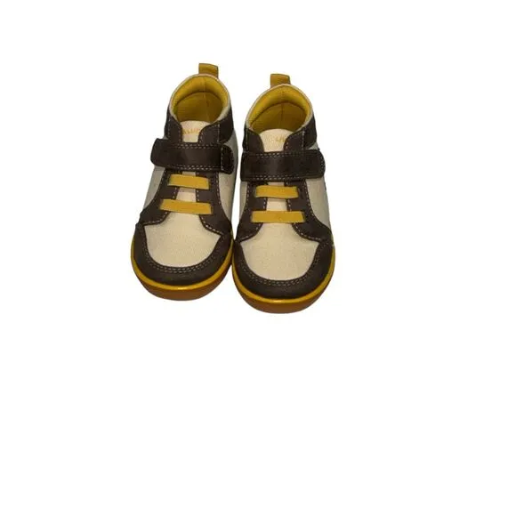 Livie Luca High-Top Sneakers‎ Geometric Designs Green Brown Yellow Casual Shoes