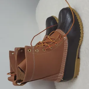 LL Bean Kids Brown Lace Up Ankle Duck Boots Size 5