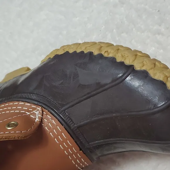 LL Bean Kids Brown Lace Up Ankle Duck Boots Size 5