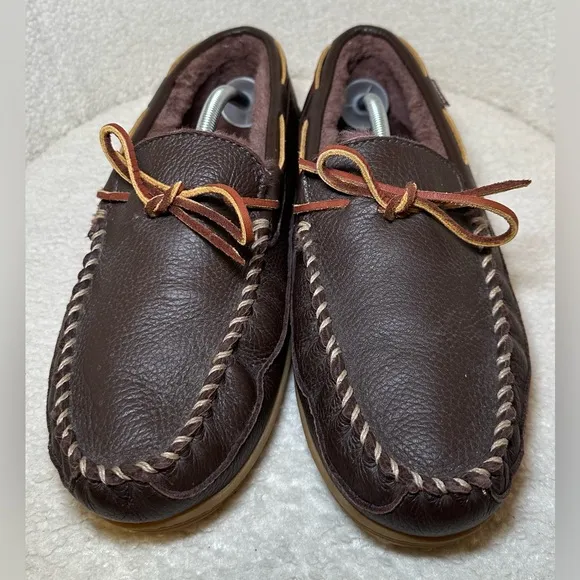 L.L. Bean Men’s wicked good slippers moccasins loafers house shoes warm thick 12