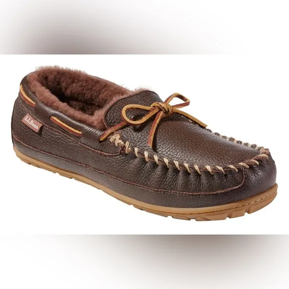 L.L. Bean Men’s wicked good slippers moccasins loafers house shoes warm thick 12