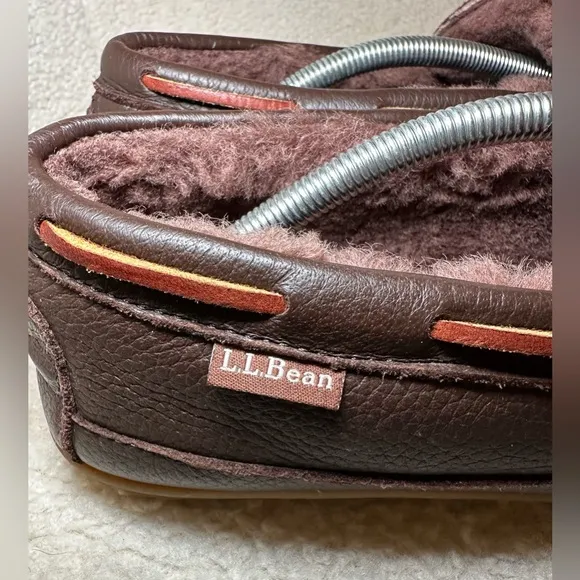 L.L. Bean Men’s wicked good slippers moccasins loafers house shoes warm thick 12
