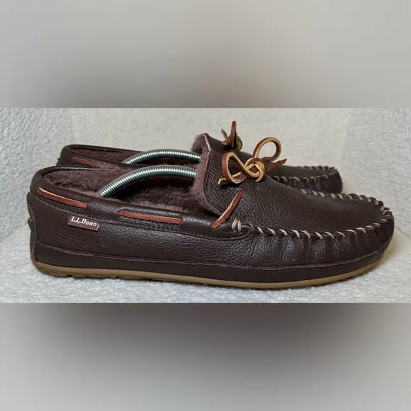 L.L. Bean Men’s wicked good slippers moccasins loafers house shoes warm thick 12