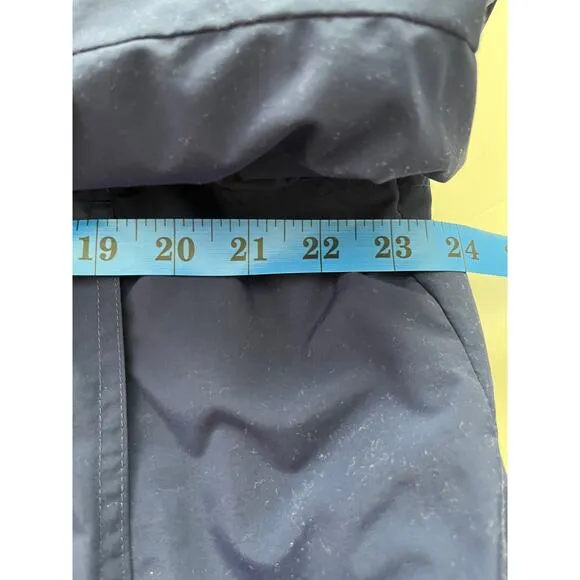 LL.L. Bean Women Large Parka Blue Hood Zip Thinsulate Light Warm