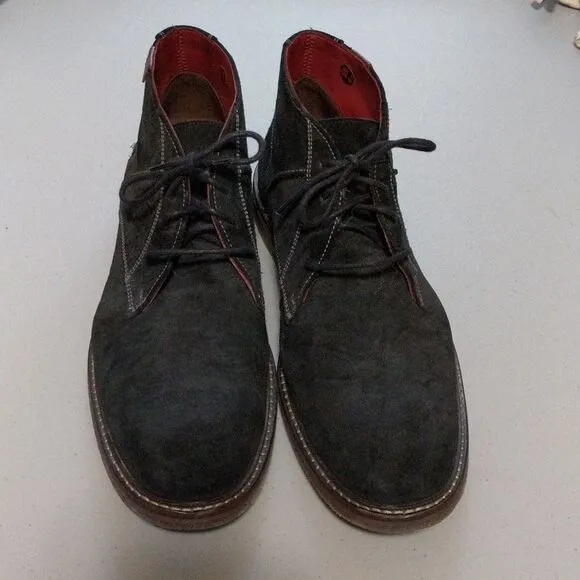 Lloyd Dalbert Suede Black lace up oiled suede boots Germany Men's 10US