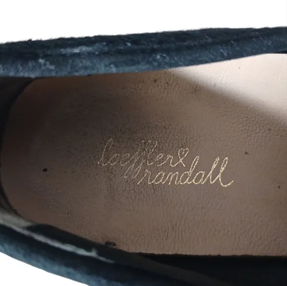 Loeffer Randall Calf Hair Black and White Platform Loafer Sneakers Women's sz 7