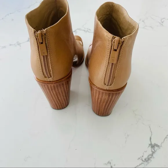 Loeffler Randall Gigi Open-Toe Leather Booties