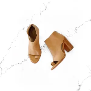 Loeffler Randall Gigi Open-Toe Leather Booties