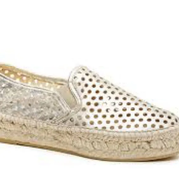 Loeffler Randall Gold Espadrille Slip-On Shoes