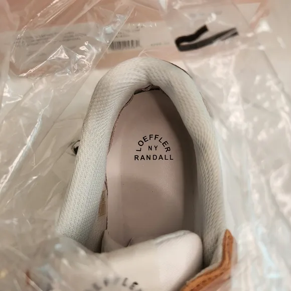 Loeffler Randall Kiera White Leather, Suede &amp; Cow Hair Low Top Platform Sneakers