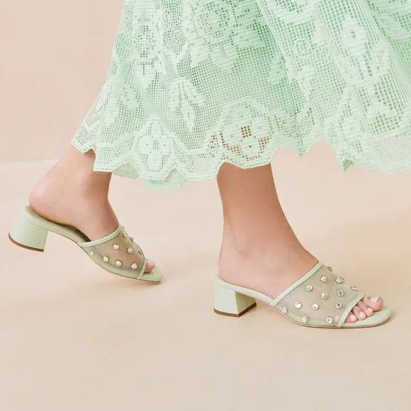 Loeffler Randall seafoam Brooke shoes