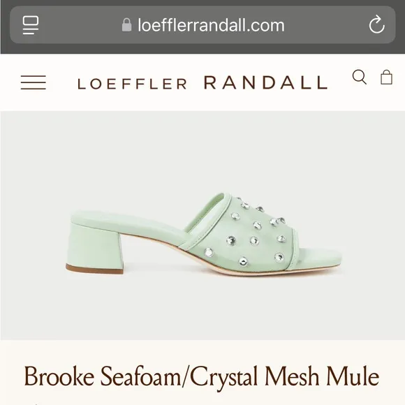 Loeffler Randall seafoam Brooke shoes