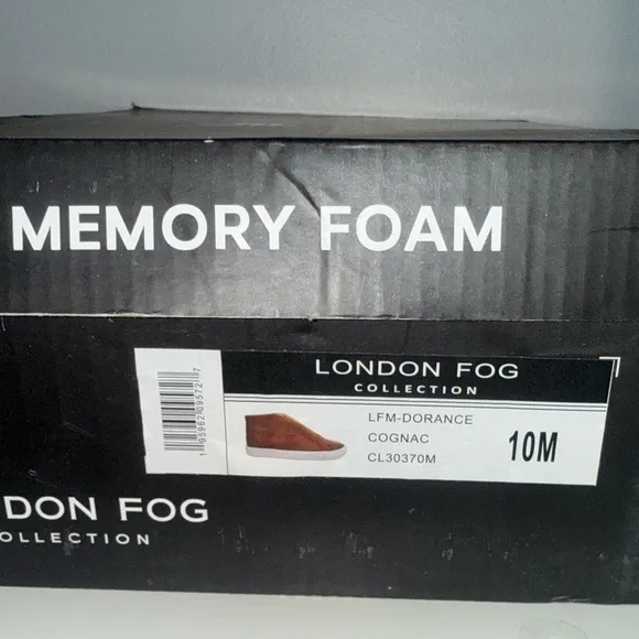London fog-Brown Leather High-Top Sneakers