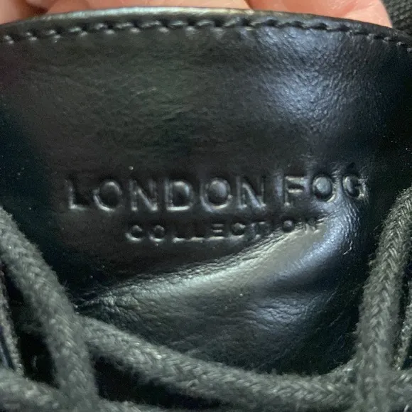 London Fog Mens Tyler Black Chukka Ankle Lace Up Boots EUC Size 11.5