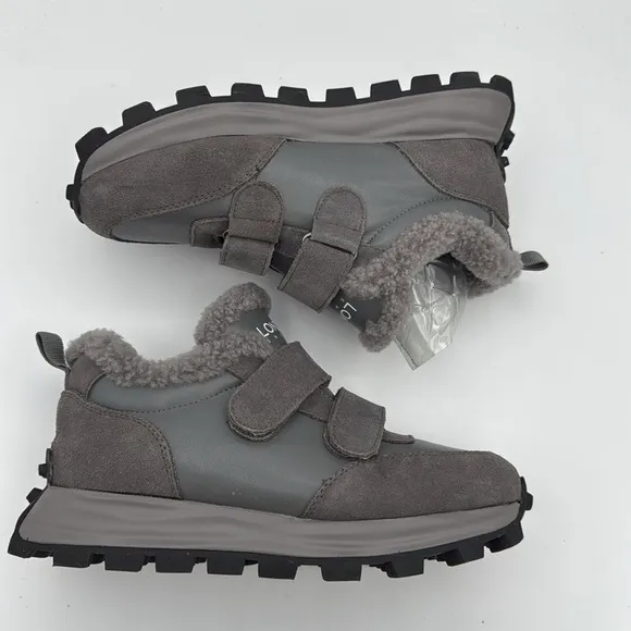 LONZA women’s Bimberi genuine suede leather /genuine wool grey winter Bootie 8.5