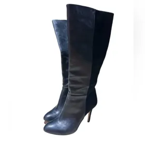Lord &amp; Taylor Heeled Leather Boots Black Size 7.5