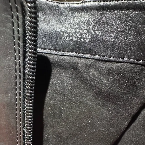 Lord &amp; Taylor Heeled Leather Boots Black Size 7.5