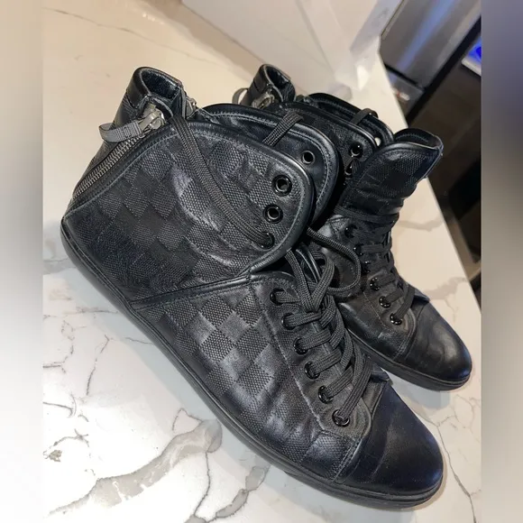 Louis Vuitton High Top Black Damien Sneakers