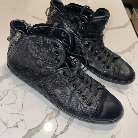 Louis Vuitton High Top Black Damien Sneakers