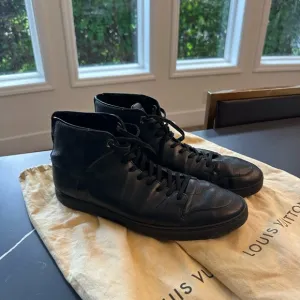 Louis Vuitton Men's Black High-Top Sneakers 9