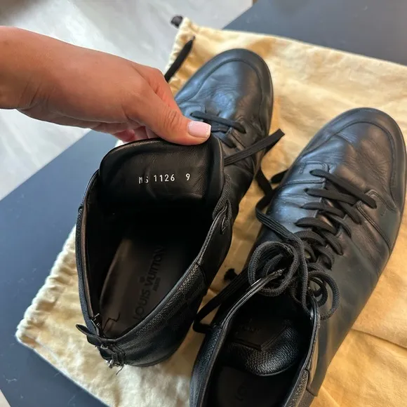 Louis Vuitton Men's Black High-Top Sneakers 9