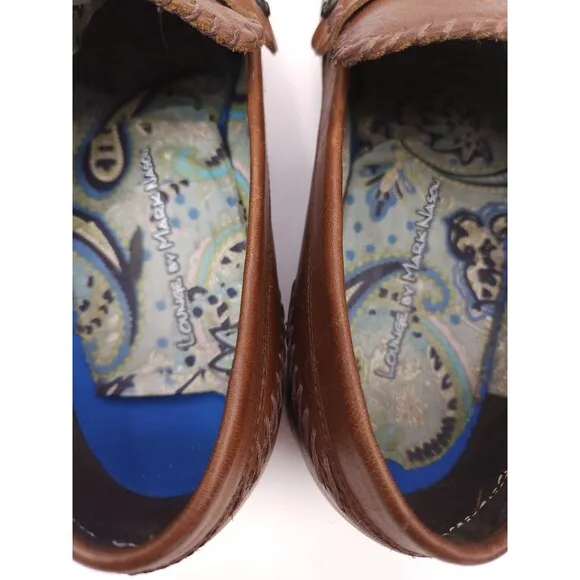 Lounge By Mark Nason Brown Leather Slip On Loafers 72006 Shoes Men's Size 11