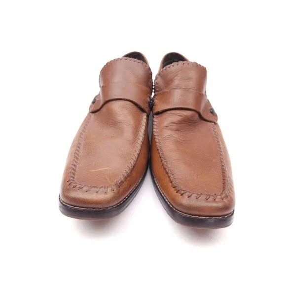 Lounge By Mark Nason Brown Leather Slip On Loafers 72006 Shoes Men's Size 11