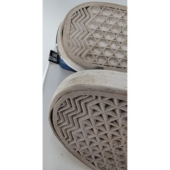 Love Moschino Quilted Hearts Peace High Top Sneakers
