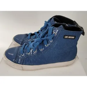 Love Moschino Quilted Hearts Peace High Top Sneakers