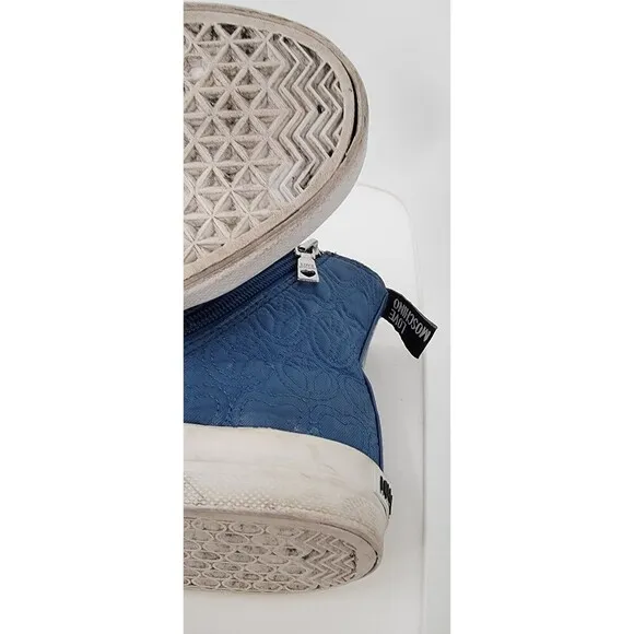 Love Moschino Quilted Hearts Peace High Top Sneakers