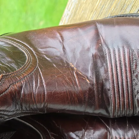 Lucchese 2000 Milano Goat Antique Brown Leather Cowboy Boots T3083R4 9.5 D