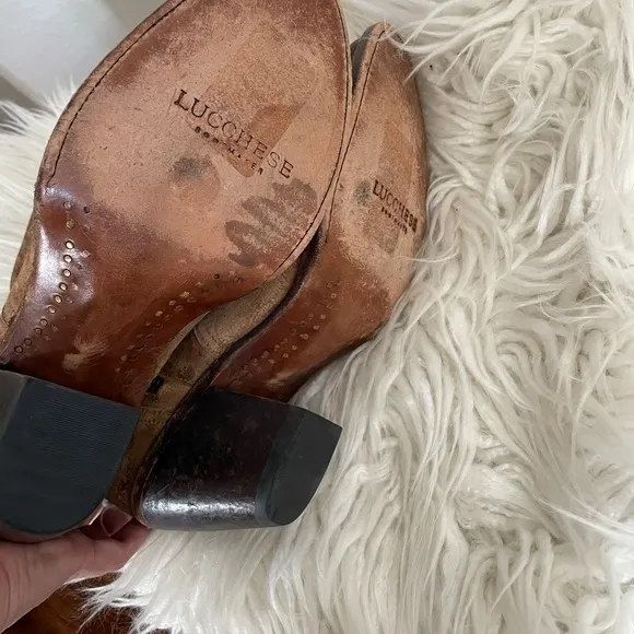 Lucchese Bootmaker Women's Catalina-Brown Floral Printed Shortie Ankle Bootie 10
