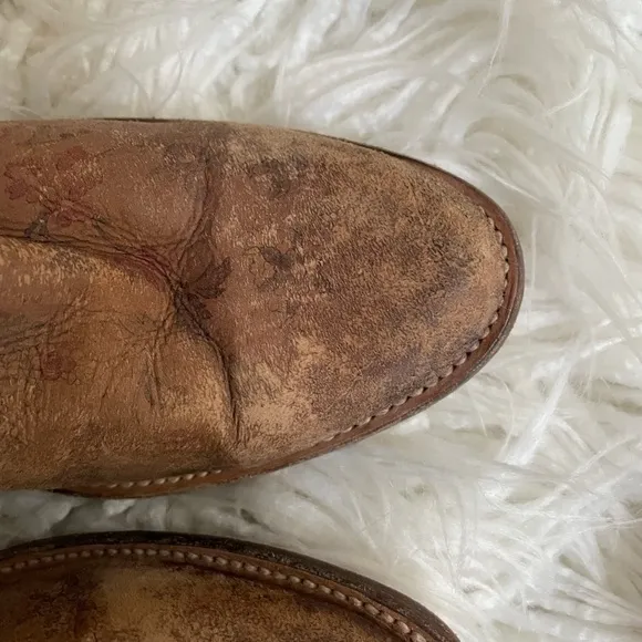 Lucchese Bootmaker Women's Catalina-Brown Floral Printed Shortie Ankle Bootie 10