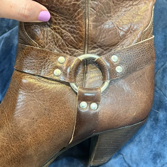 Lucchese Charlie Horse Harness Heeled Boots 8