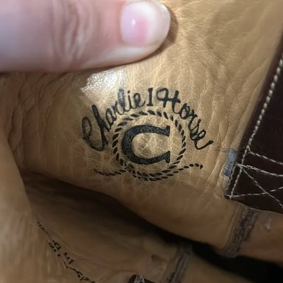 Lucchese Charlie Horse Harness Heeled Boots 8
