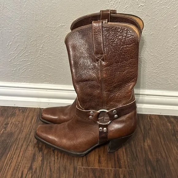 Lucchese Charlie Horse Harness Heeled Boots 8