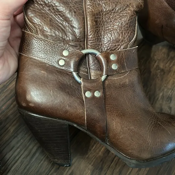 Lucchese Charlie Horse Harness Heeled Boots 8