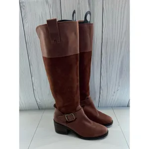 Lucky Brand Womens KAILAN Sz 6.5 Leather Riding Boots  Rye Brown