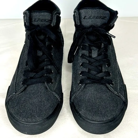 Lugz Men’s Grayish Black Canvas Lace-up High-top‎ Sneakers Sz 8