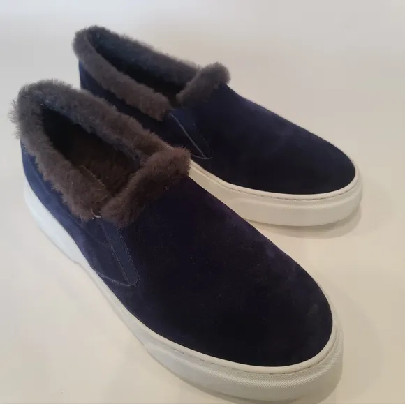 M. GEMI The Cerchio Shearling Sneakers Slip-On