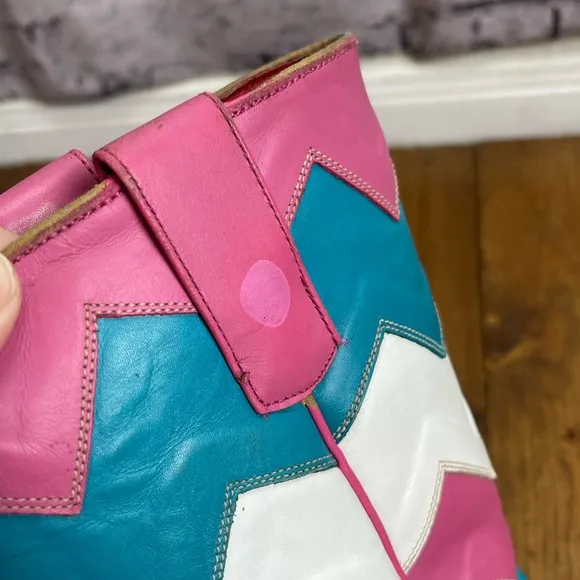 Macie Bean girls boots size 12 moves like zagger pink white and turquoise