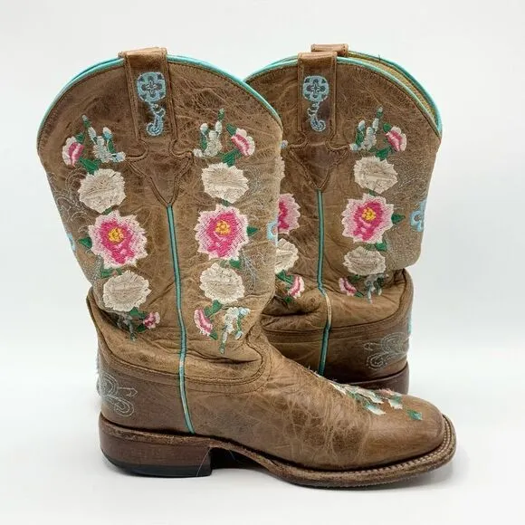 Macie Bean Little Girls Honey Bunch Western Boots / Square Toe - Big Kids 2