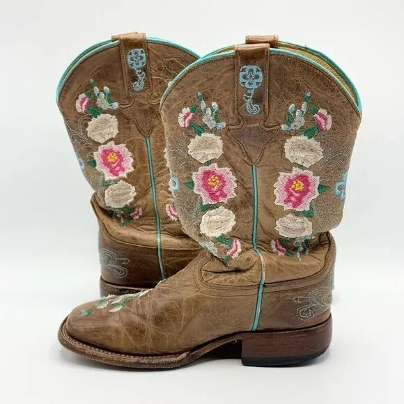 Macie Bean Little Girls Honey Bunch Western Boots / Square Toe - Big Kids 2